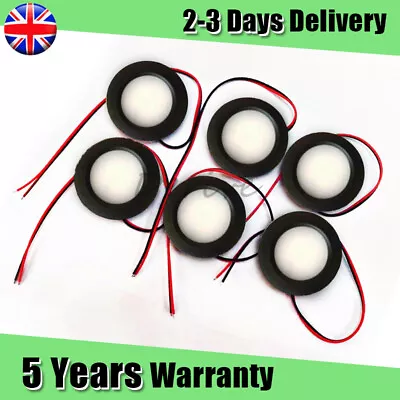 6X LED 12V Spot Lights Campervan Caravan Boat Van Black Recessed Downlight • £17.38