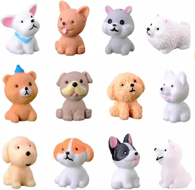 12 Pcs Dog Figures Kids Animal Toys Set Cake Toppers Dog Figurines Collection  • $16.55