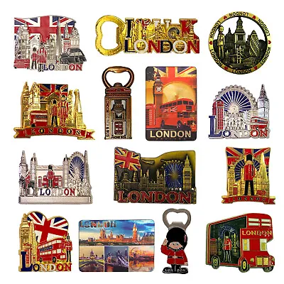 12 London Souvenirs Fridge Magnets British Union Jack England Metal Photo Magnet • £7.99