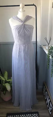 £36 • Buy Oasis Dress S New Grey Twist Front Long Gown Maxi Bridesmaid Prom RRP £85