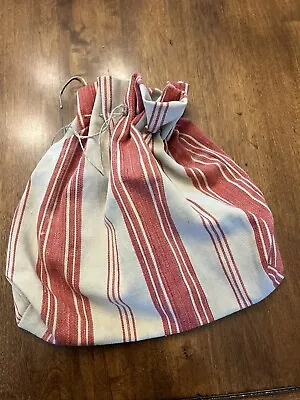 I Hand Made This Pull String Antique Ticking Bag About 30 Years Ago Great Cond. • $12