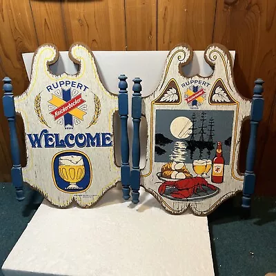 Ruppert Knickerbocker Beer Vintage Wood Ad Bar Cave Display Tavern Welcome Signs • $24.95