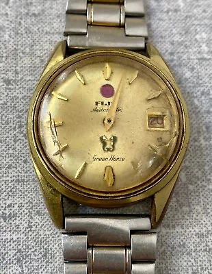 FIJO Green Horse Automatic Watch Vintage 1789 DR Men's RADO To Restore • $80