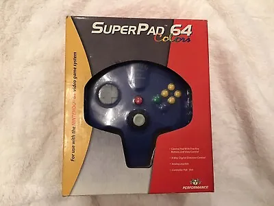 Super Pad 64 Colors Blue Video Game Controller Nintendo N64 P-307 • $45