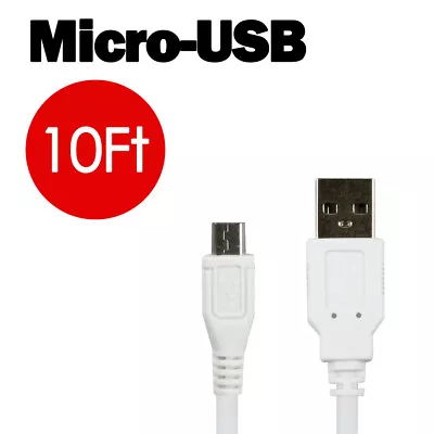 10FT USB-A To Micro-B 5 Pin Data Sync Fast Charging Cable Data Sync Charger Cord • $3.49