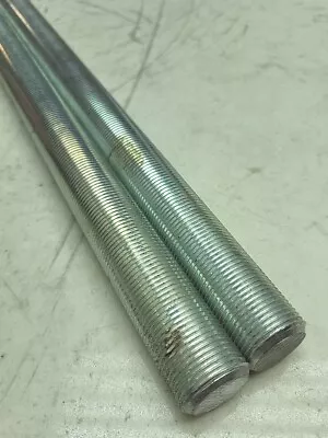 2 Pack 1 -14 X 24  Fully Threaded Rod 2'  Steel Zinc-Plated TRFI21000X2-003P • $49
