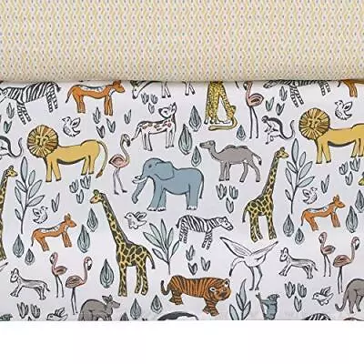 DwellStudio Safari Animal Print Crib Skirt Gray/Yellow/Orange • $30.99