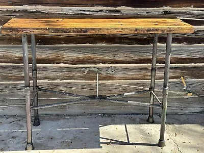 CUSTOM Antique Primitive Maple Workbench Side Table Steampunk Industrial Mancave • $2895