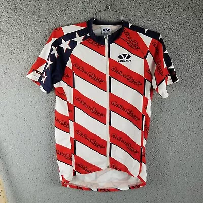 Voler American Flag Cycling Bike Jersey Short Sleeve Men’s Large 18X24 Vintage • $16.17