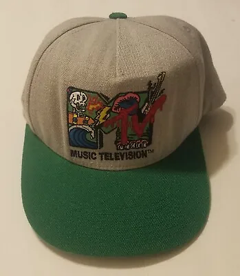 MTV Music Television Baseball Cap Trucker Hat.  Green. Used Nice Condition  • $11.99