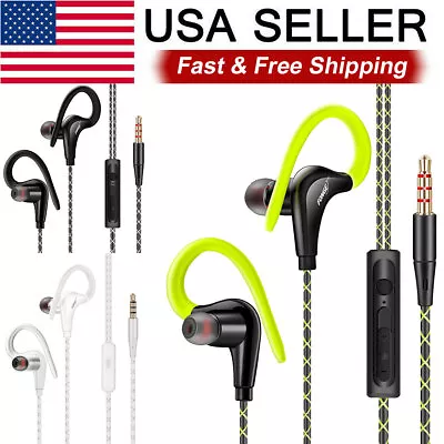 Wired In-Ear Sport Hifi Earphone Earbuds Over Ear Hook Headphone With MIC New • $9.44