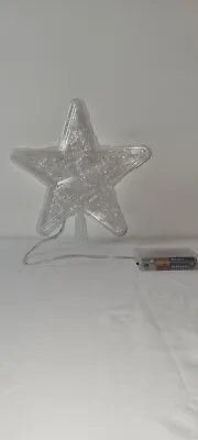 LED Light Up Christmas Tree Topper Star Ornament Battery Christmas Decorations • £5.49