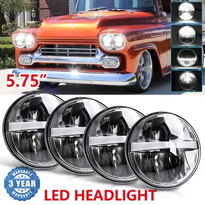 4PCS 5-3/4 5.75  Round LED Headlights Hi/Lo Sealed Beam DRL For Chevy 3100 Truck • $139.99