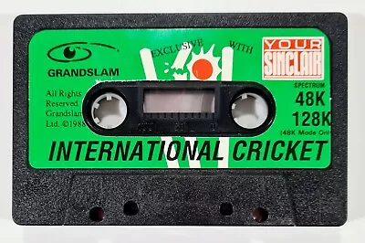 1988 Grandslam Sinclair ZX Spectrum 48/128K Case / Tape International Cricket • $3.44