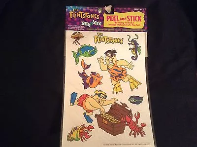 The Flinstones Peel & Stick Stickers - Re-Usable - Fred & Barney Sea Diving • $12