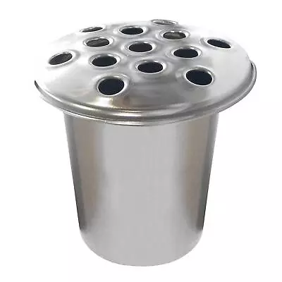 Silver Graveside Memorial Flower Vase Insert With Lid • $15.37