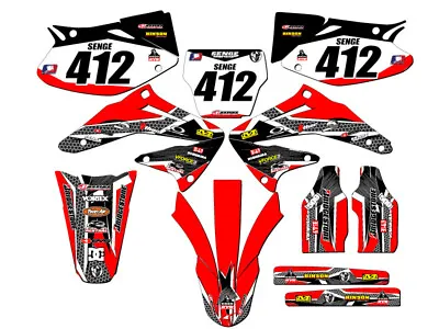 2002-2004 CRF 450 R PODIUM Red Senge Graphics Kit Compatible With Honda • $134.99