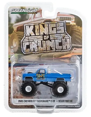 GreenLight *KINGS CRUNCH 13* BEAR FOOT III 1985 Silverado C10 Monster Truck NIP • $6.99