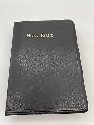 Vintage King James Version Holy Bible Black Faux Leather Cover Self-Pronouncing • $15.99