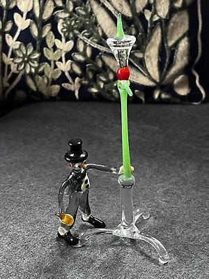 Vintage Murano Glass Figure Top Hat Drunk Hanging Off Lamp Post Rare Collectors  • £19.99