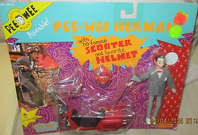 Vintage 1988 PeeWee Herman With His Famous Scooter & Favorite Helmet New On Card • $35