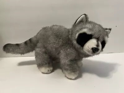 DEMDACO Nat & Jules Raccoon Plush Realistic Stuffed Animal 12” Toy 2014 • $10.75