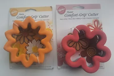 WILTON COMFORT-GRIP COOKIE CUTTERS FLOWER AND DAISY Lot Of 2 • $13.99