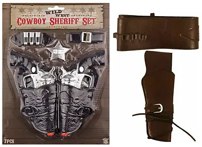 Wild West Twin Cowboy Gun Set & Cowboy Gun Holster Set Dress Up Fun Kids Toys • £9.99