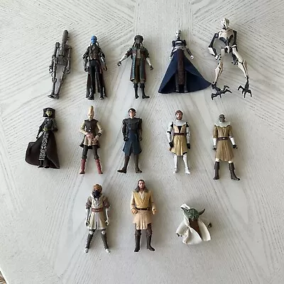 Star Wars The Clone Wars Lot Of 13 Figures 3.75  Hasbro 2008 Loose • $85.65