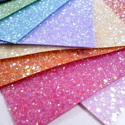 CHUNKY Glitter Material / Fabric SHEETS Sew Glue Or Die Cut 25 Colours • £3.15