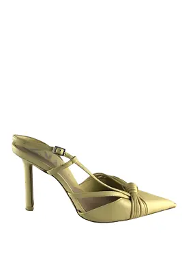 Zara Elegant Cute Pumps Dress Shoes Slingback Yellow /Green Size 39 ($) • $30