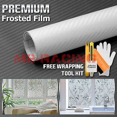 【Frosted Film】 Carbon Fiber Glass Home Bathroom Window Security Privacy • $4.99