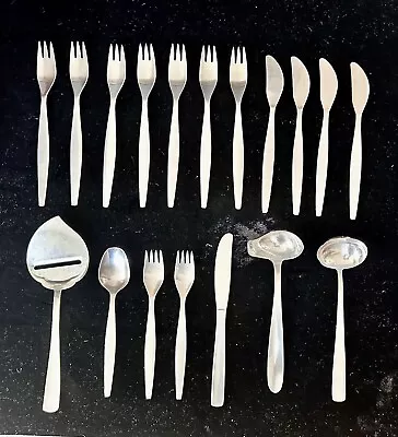 18 Pieces Gense Sweden 18- 8  Focus   Stainless Steel Flatware Mid Century Rare • $125