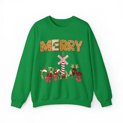 Funny Merry Christmas Ugly Unisex Heavy Blend Crewneck Sweatshirt 4 Colors • $43.10