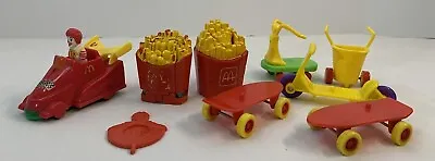 Lot Of 9 Small Mcdonalds Vintage 1990 Plastic Toys Scooters French Fries Ect. • $20.25