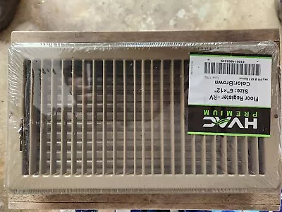 FLOOR REGISTER Vent Duct Cover Steel Metal Grille Air Duct AC Brown Or White. • $12