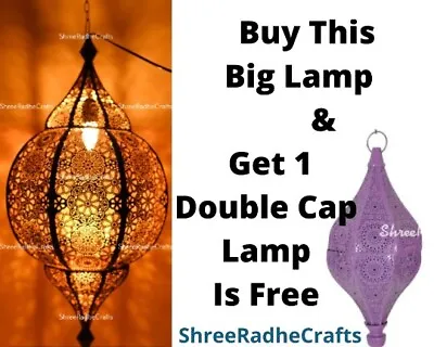 Moroccan Lantern Lamp Shades Lighting Turkish Hanging Lamp Hole Seljuks Pattern • $154.79