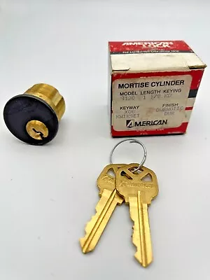 Mortise Cylinder By AMERICAN Solid Brass 1 1/8'' Long Kwikset Keyway Duro • $17.50