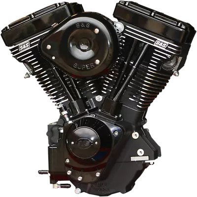 S&S Engine V124 Super G SS Ignition 640 Cam Gloss Black/Chrome Harley EVO • $7922.95