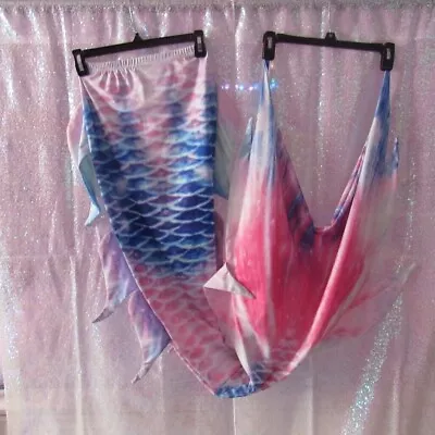 Medium Size Mermaid Tail Multi Colored Swimming Safe Fabric Scale Print • $30