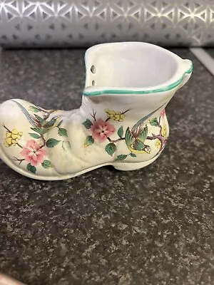 £4 • Buy Vintage Old Foley James Kent Decorative Floral Boot
