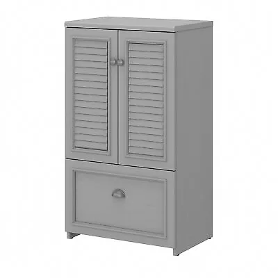 Bush Furniture Fairview 41.69  Storage Cabinet With 3 Shelves Cape Cod Gray • $318.03