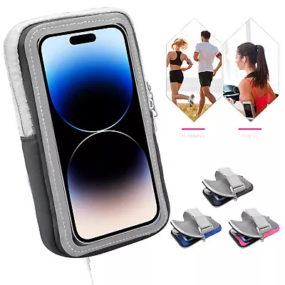 Gym Running Jogging Cell Phone Holder Pouch Arm Band Key Bag Sports Armband Case • $13.93