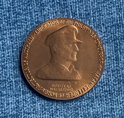  U S Mint Issued General Douglas MacArthur  Bronze Medal • $23.99