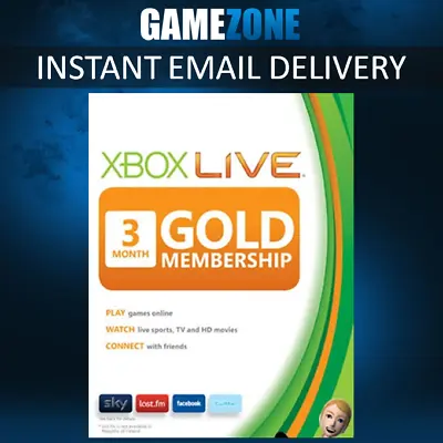 3 Month Xbox Live Gold Membership Subscription - Xbox One / 360 - Europe - UK • £16.79