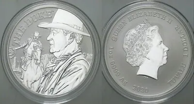2020 Tuvalu The Duke  ( John Wayne ) 1oz Silver Coin.Only 15000 Minted.Must See • $49