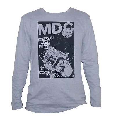 MDC Millions Of Dead Cops Hardcore Punk Rock T Shirt Long Sleeve Grey Unisex  • $26.71