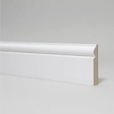 Skirting Board  White Primed MDF  Torus  94 X 18 X 2700mm • £232