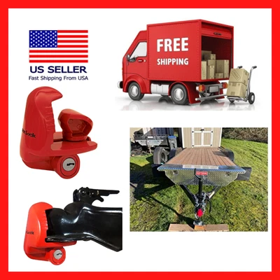 $32.49 • Buy Lock For Trailer Tongue Coupler Hitch Security Anti Theft Cop Set Coupling Tow