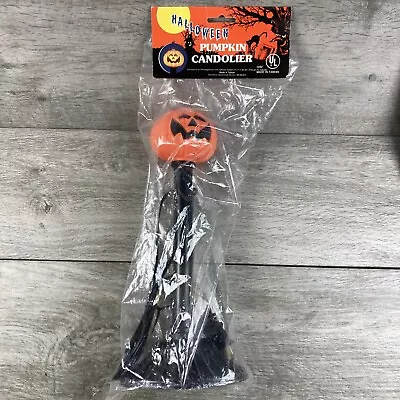 Vintage Halloween Pumpkin Light Candolier Window Candle Decoration • $19.99